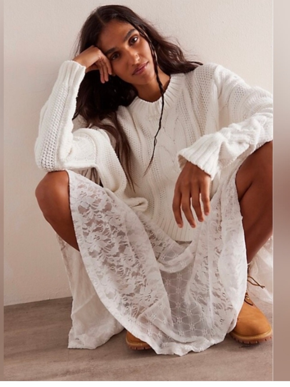 Free people We The Free In A Daze Pull Over
Sweater NWT